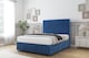 image 3 of Sloomy Kingsley Navy Plush Divan Bed Base 2 Drawers Foot-End With 54 Inch Floor Standing Headboard & 12 Inch Matching Footboard | Blue | Navy | Super King | 1