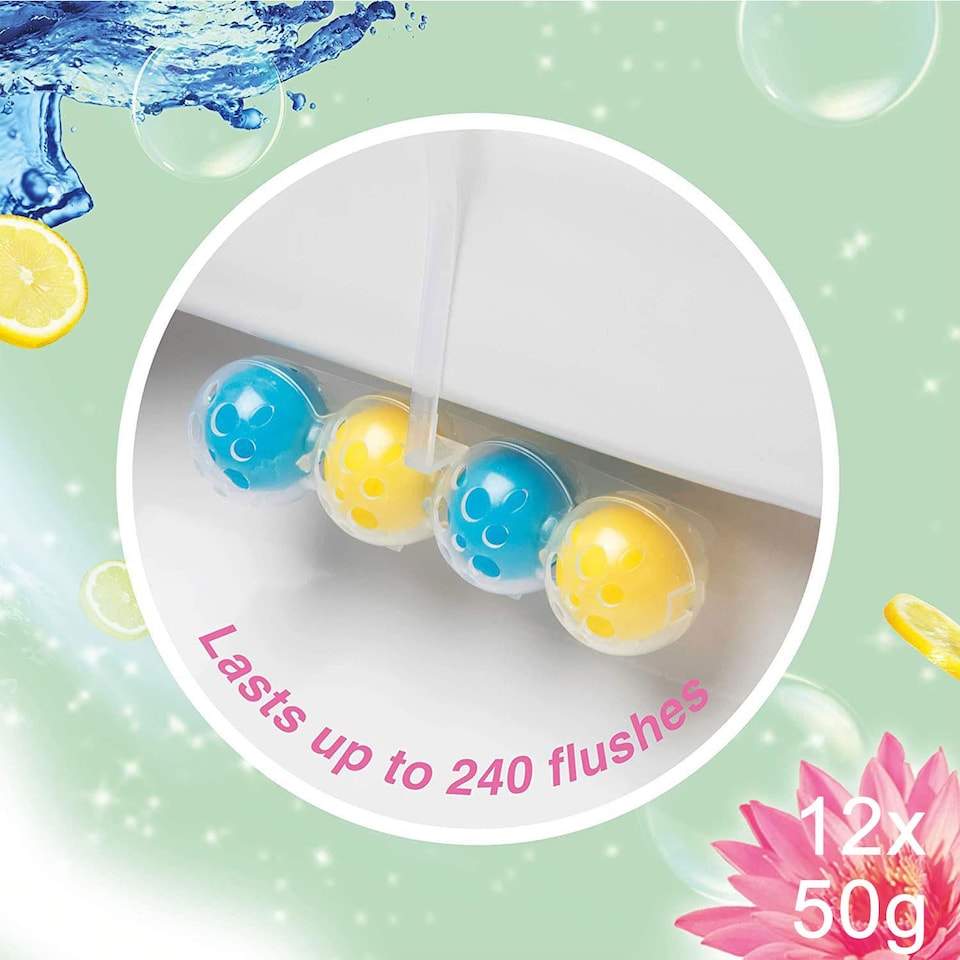 image 1 of Bloo Power Active Premium Scent Of Lemon Toilet Rim Block 50g, 6 pack | Multi | 6