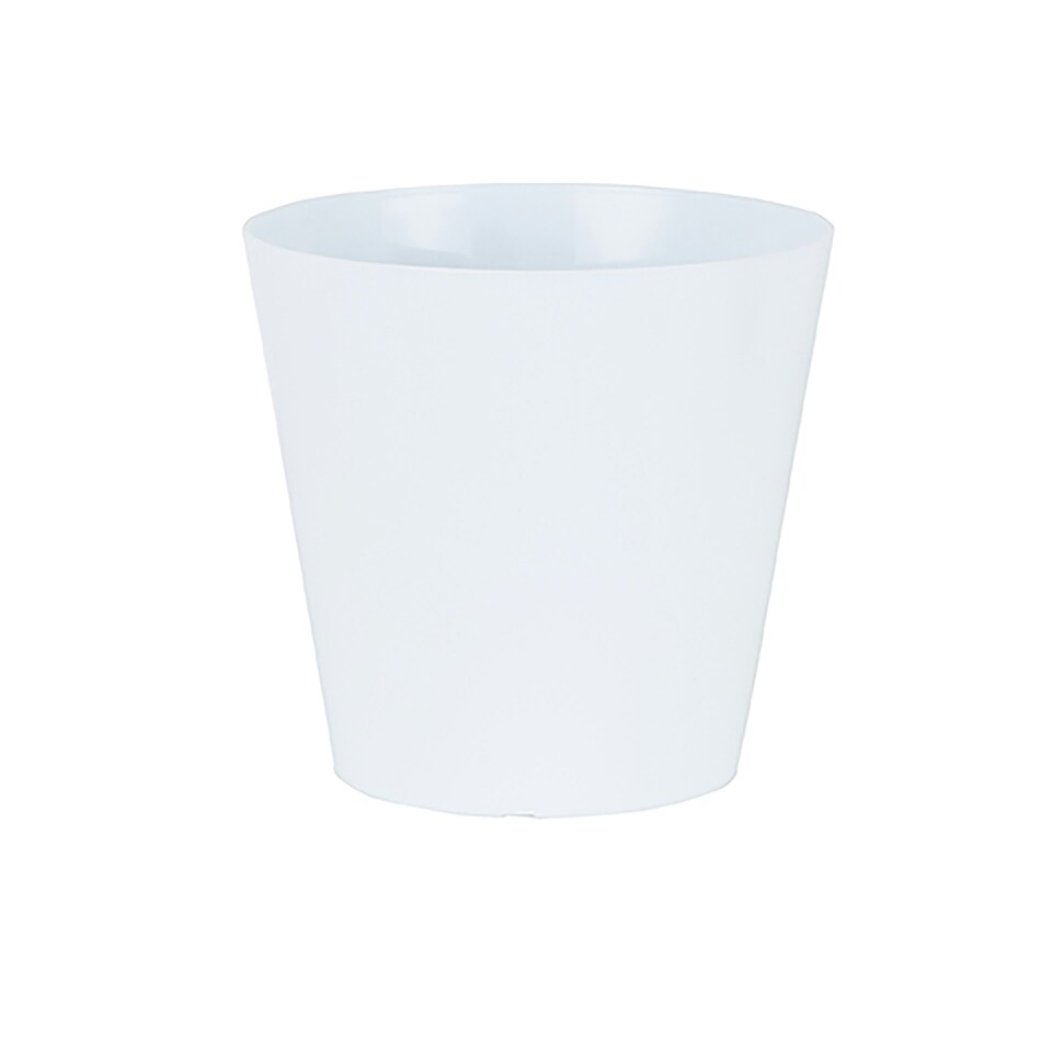 image 1 of Studio 4x 18cm Round Plastic Planter White
