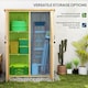 image 4 of Outsunny Wooden Garden Storage Shed, Tool Storage Cabinet with Asphalt Roof and 2 Shelves for Garden Tools, Equipment, Outdoor Tool Shed with Double Doors, Natural