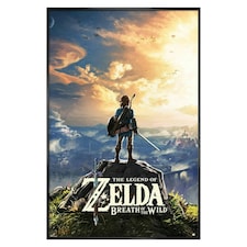 Gloss Black Framed The Legend Of Zelda: Breath Of The Wild Sunset Maxi Poster | Multi