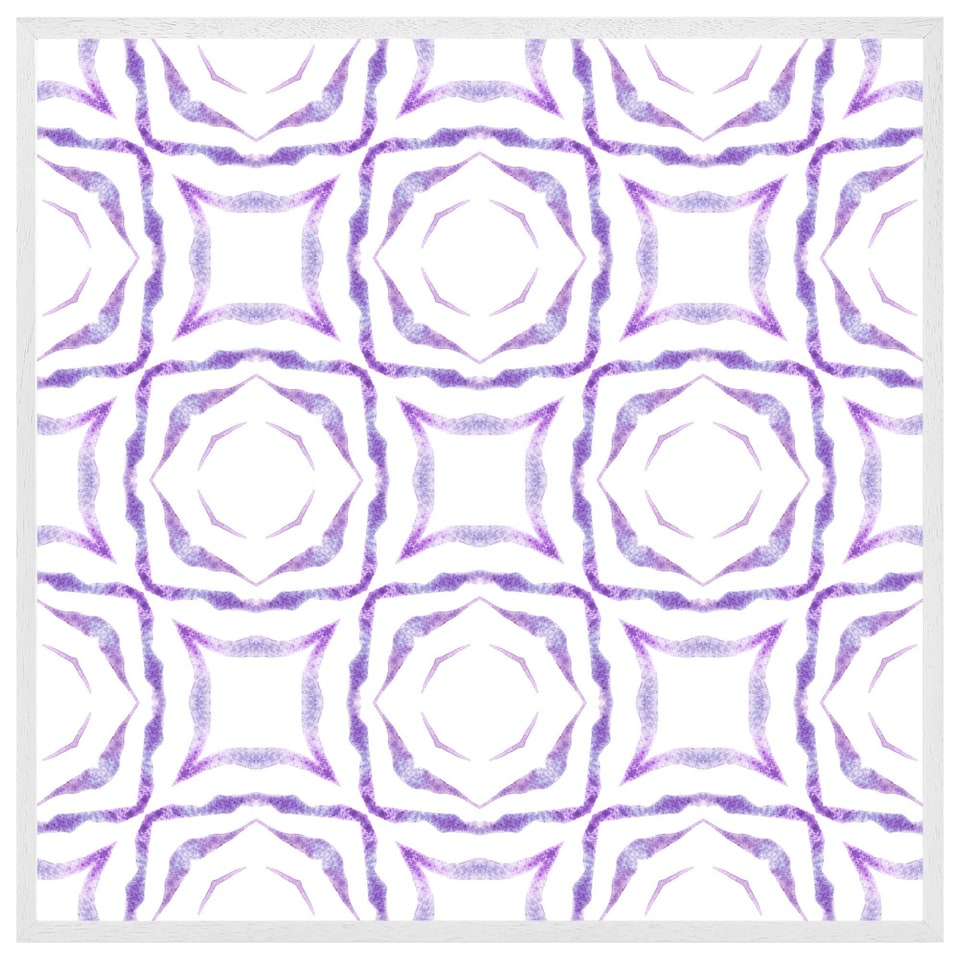 image 1 of Purple brilliant boho (Picture Frame) White | XS