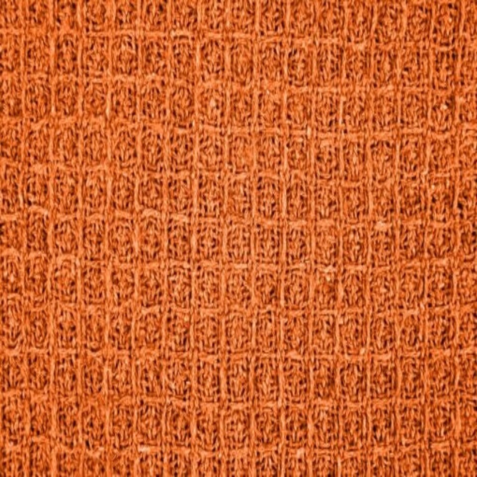 image 1 of Waffle Collection Recycled Cotton Throw in Orange (70" x 100")