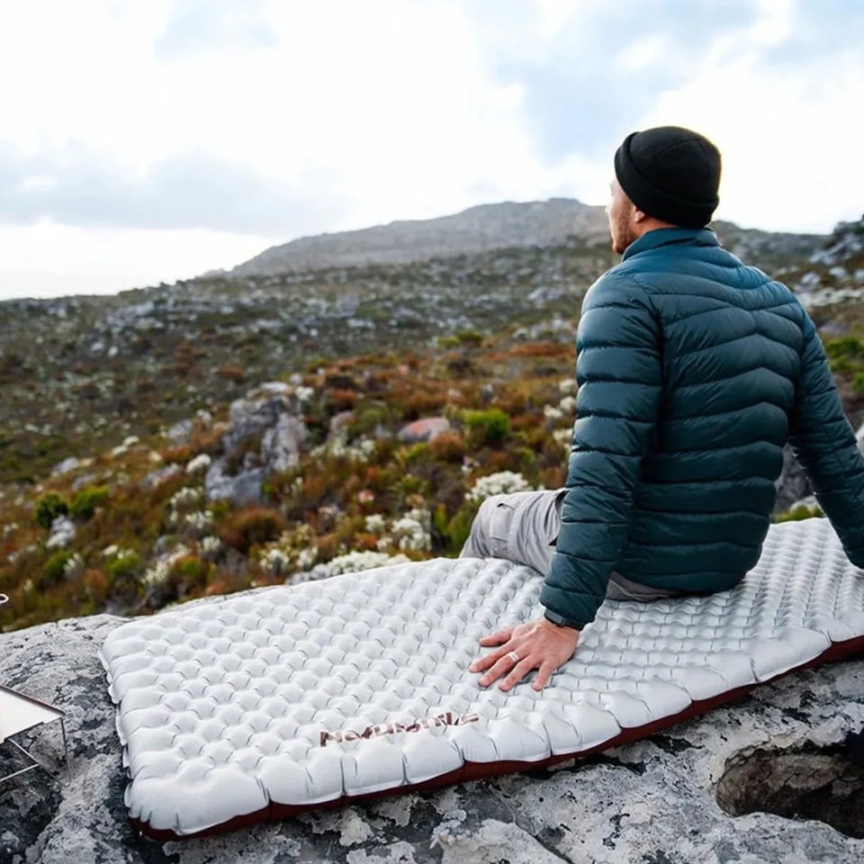 image 1 of TuYe 5.8 Ultralight Inflatable Square Mattress | Silver | Carbon Silver | 183x64cm