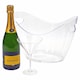 image 10 of 2x Large Clear Acrylic Ice Bucket Wine Champagne Drinks Cooler Party Chiller Tub