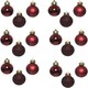image 1 of 30mm/24Pcs Christmas Baubles Shatterproof Burgundy,Tree Decorations