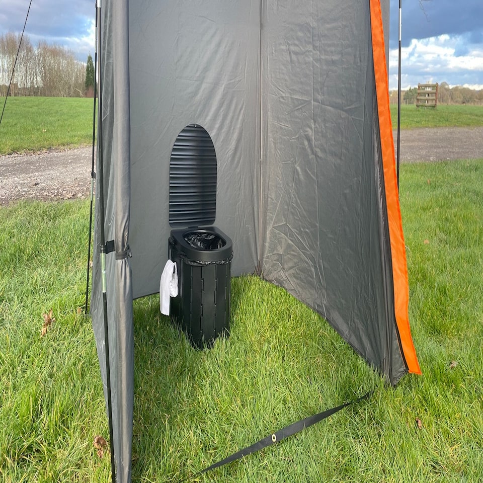 image 1 of Folding Camping Toilet with Bag