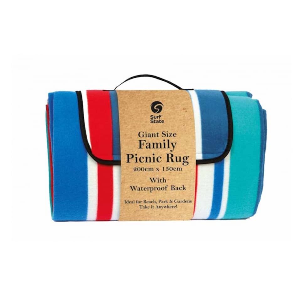 image 1 of Surf State Giant Size Family Picnic Rug 200x150cm