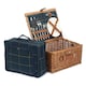 image 2 of 2 Person Blue Tweed Fitted Picnic Basket | Blue | Blue | 1