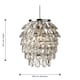 image 7 of Set of 2 Pineapple - Chrome and Clear Jewelled Pendant Lightshades | Clear | Chrome | Medium | 2