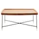 image 1 of Interiors by Premier Coffee Table With Cross Metal Legs Brown