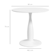 image 7 of HOMCOM Round Dining Table with Steel Base for Living Room, Dining Room