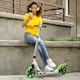 image 1 of HOMCOM Folding Kick Scooter, Adjustable Ride On Scooter with 200mm Big Wheels and Double Shock Absorption, Urban Scooter for 14 older Teens Adult, Green | Green | Green | 94L x 38W x 90-105H cm