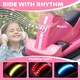 image 8 of AIYAPLAY Kids Bumper Car, 360° Rotation Spin Electric Waltzer Car with Steering Wheel Control, Ride on Vehicle Toy with Colourful LED Lights, Music for Ages 3-8 Years Old | Pink