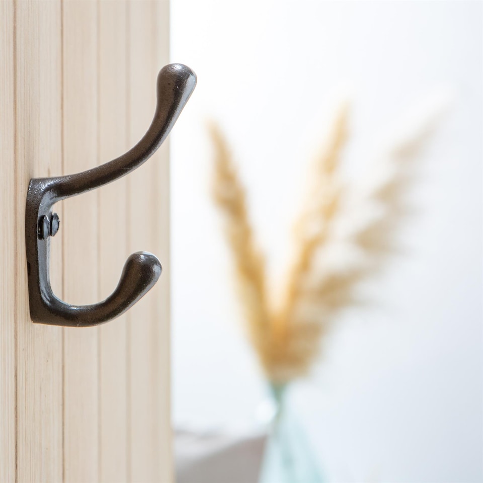 image 1 of Hammer & Tongs Narrow Hat & Coat Hook - W25mm x H80mm - Black