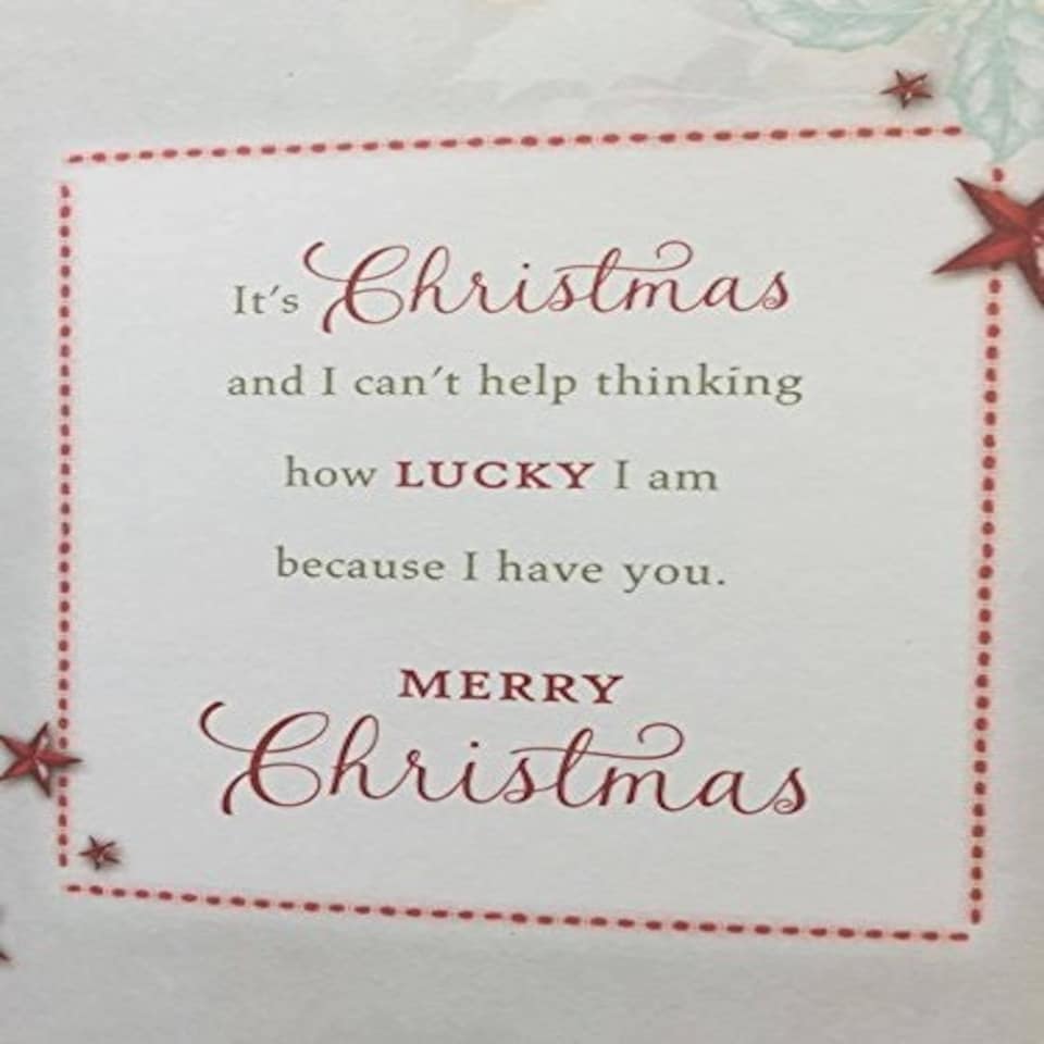 image 1 of Partner With All My Love Die Cut And Ribbon Design Christmas Card