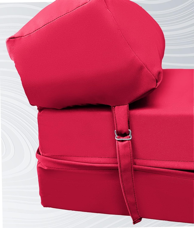 image 1 of Fold Out Z Bed Chair Sofa Lounger With Pillow Pink