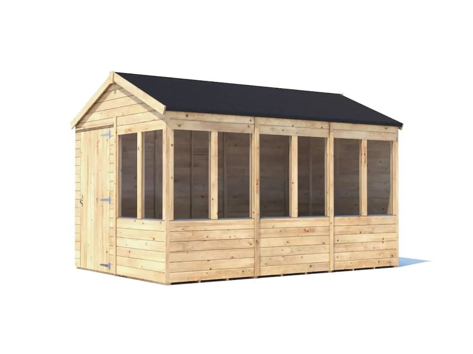 image 1 of Dunster House Potting Shed Apex Roof W8' x D12' (W2.4m x D3.6m) Superfelt, Overlord Modular