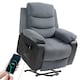 image 1 of HOMCOM Power Lift Riser and Recliner Chair with Remote Control, Dark Grey | Grey | One Size