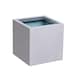 image 1 of Primrose Zinc Galvanised Silver Cube Steel Planter Pot 30cm