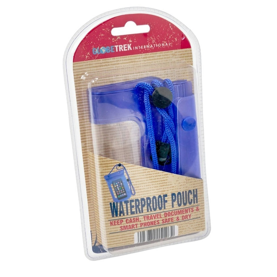 image 1 of Home & Living Waterproof Neck Pouch - Blue/Clear - One Size | Blue