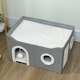 image 7 of PawHut Cat Cave with Fluffy Ball and Scratch Pad for Indoor Pets