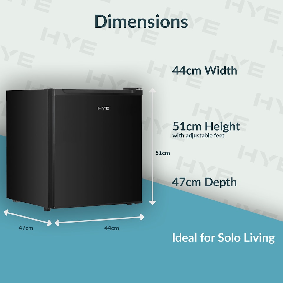 image 1 of HYE Small Mini Freezer Table Top, 34L, Black - RF01MBFR34B01