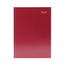 Janrax 2027 A5 Week To View Burgndy Desk Diary