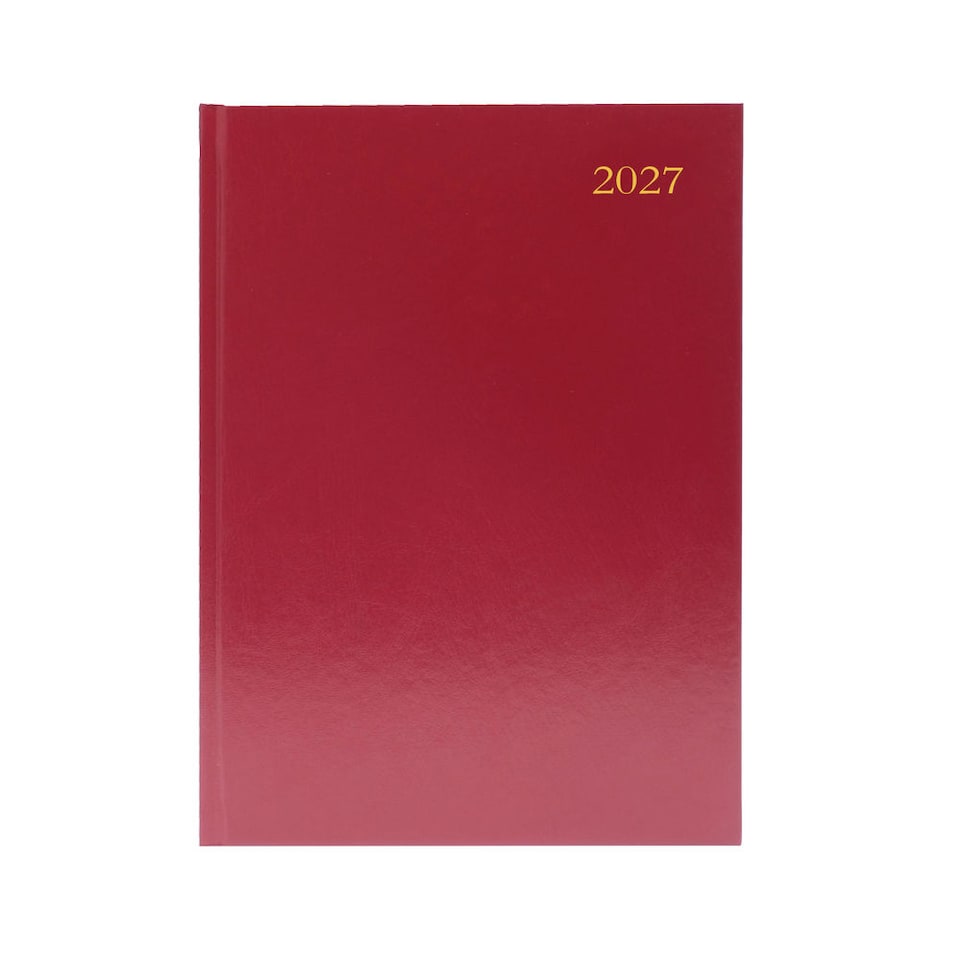 image 1 of Janrax 2027 A5 Week To View Burgndy Desk Diary