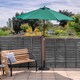 image 6 of Harbour Housewares Wooden Garden Parasol & Base Set - 2.7m - Green