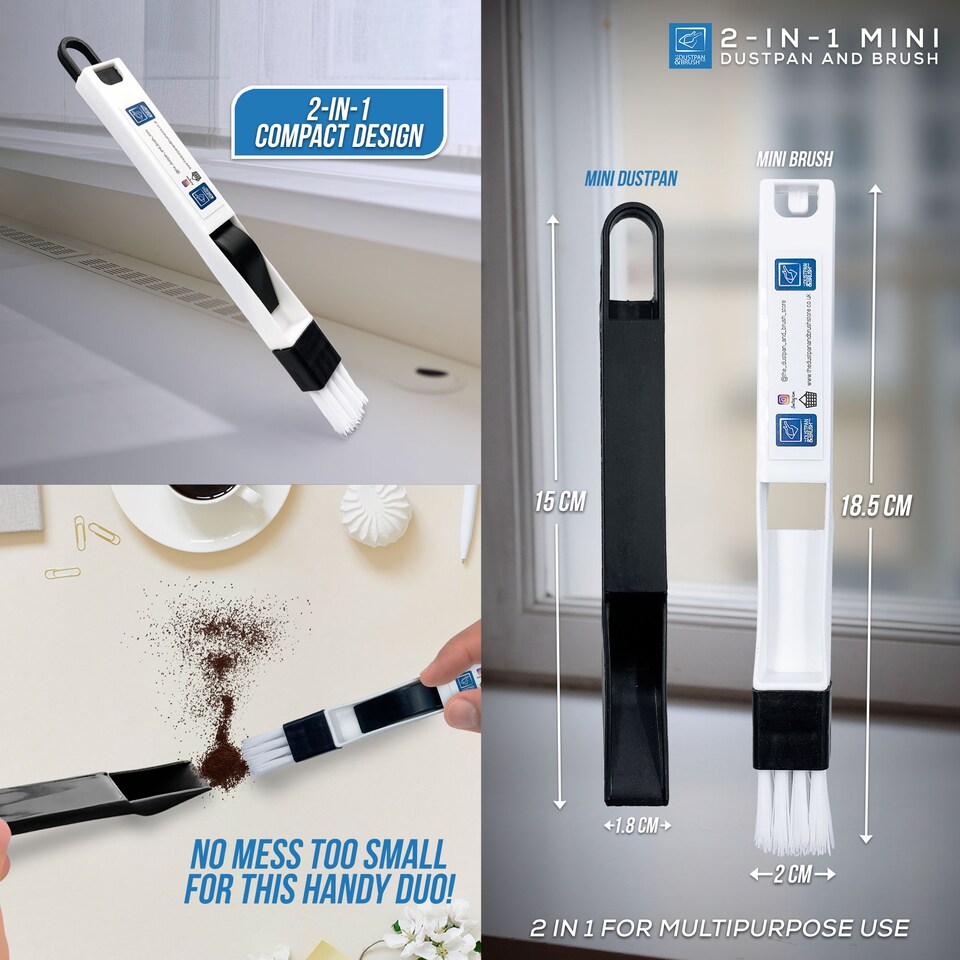 image 1 of Micro Cleaning Tool Precision Cleaning for Gaps & Tracks Brush Set Keyboard Blinds Windows | Blue | Blue, Black | One Size