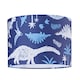 image 1 of Modern and Fun Dinosaur Themed Navy Blue and White Cotton Little Ones Lamp Shade | Blue