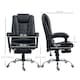 image 3 of Vinsetto Office Chair with 6 Point Massage and Back Heat, PU Desk Chair with Footrest Adjustable Height and Swivel Wheels, Back Reclining, Black