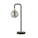 image 3 of First Choice Lighting Set of 2 Matt Black and Smoked Glass Table Lights Black | Grey