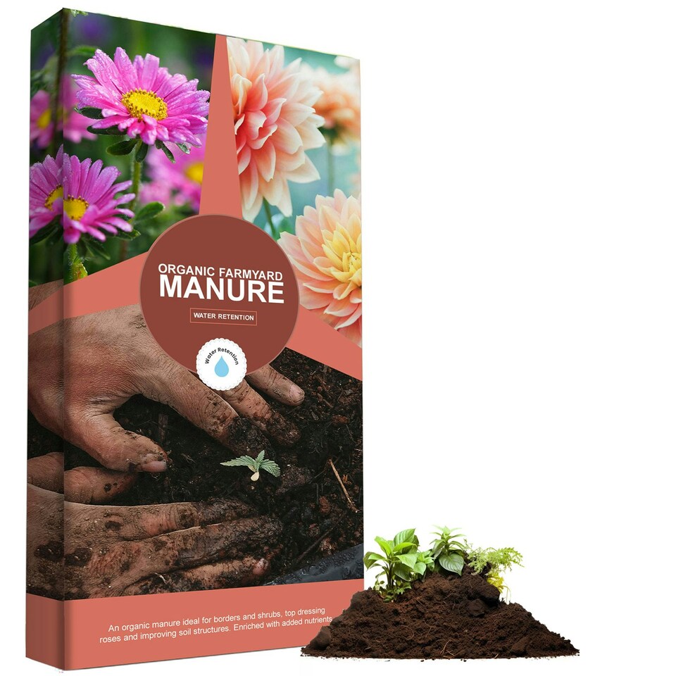 image 1 of 1 Bag (40 Litres) Organic Farmyard Manure For Gardeners Encouraging Healthy Plant Growth With Essential Nutrients