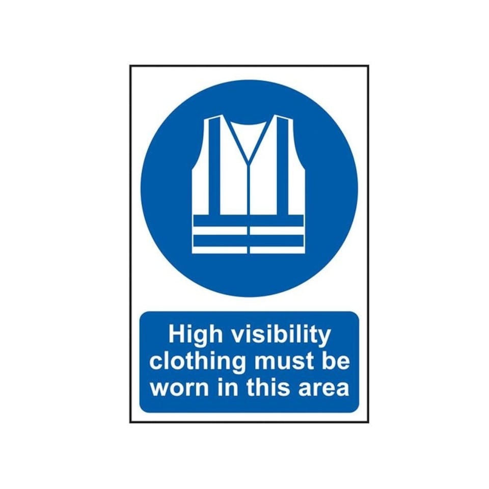 Scan High Visibility Jackets Must Be Worn In This Area - Pvc Sign 200 X 300mm - Multi Colour - 200 x 300mm