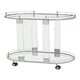 image 1 of Interiors by Premier Oval Mirrored Trolley Silver
