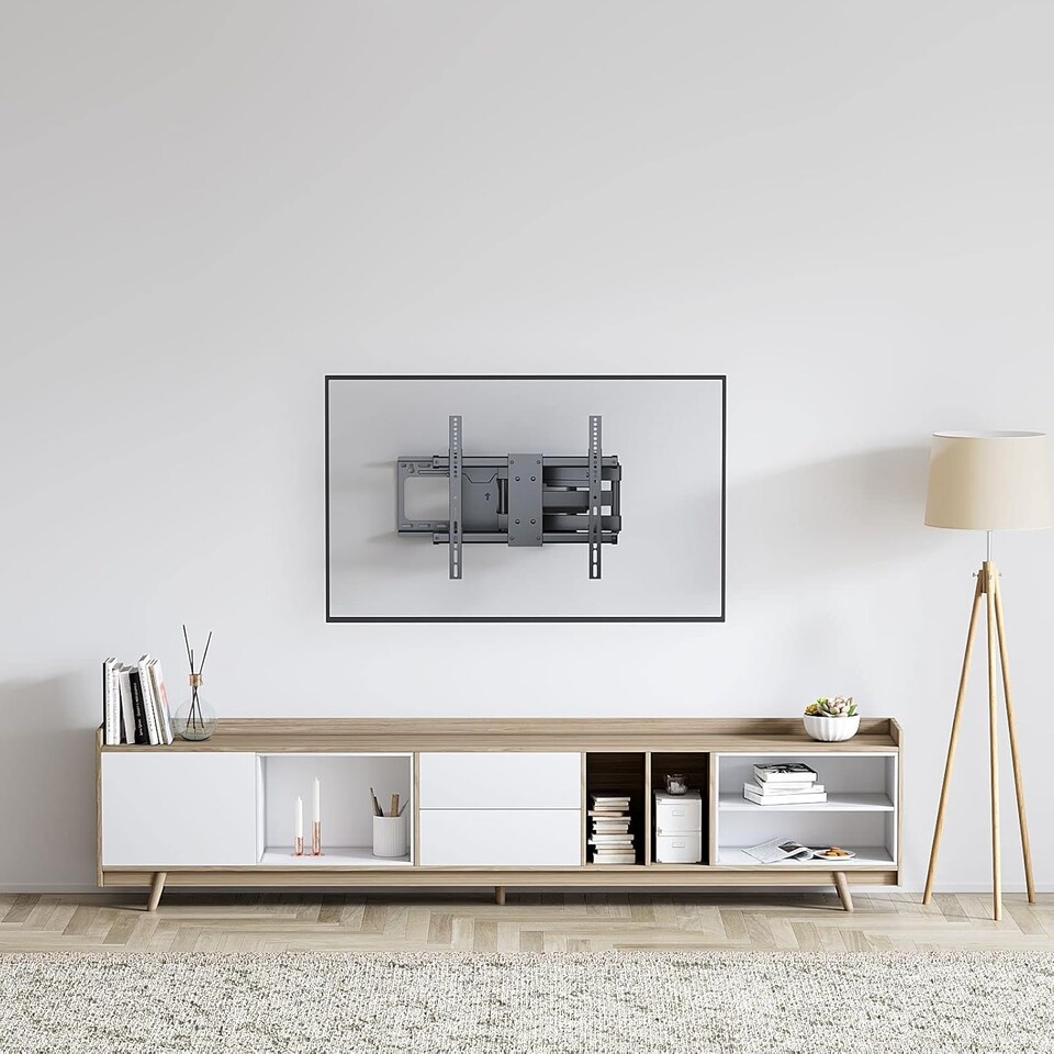 image 1 of Heavy Duty Swivel and Tilt TV Wall Bracket for 32 to 70 Inch Screens, Long Reach Arm