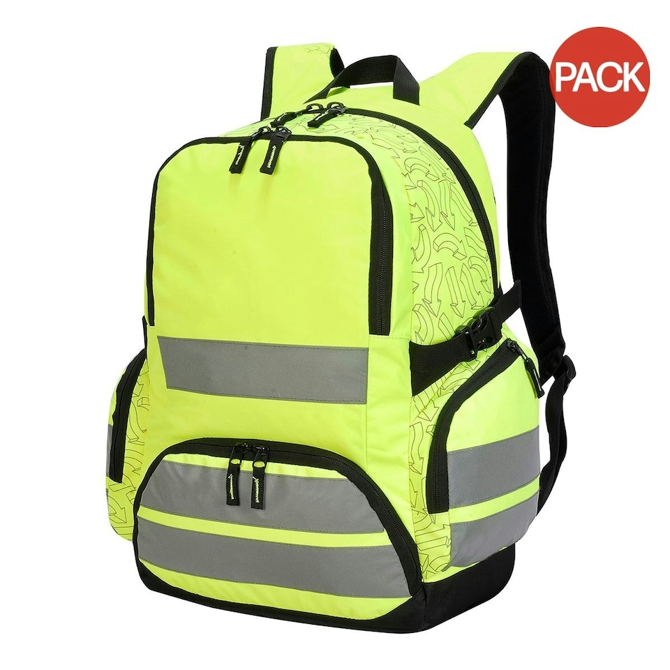 Shugon London Pro Hi-Vis Backpack (Pack of 2) - Hi-Vis Yellow - One Size