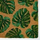 image 2 of Homescapes Coir Doormat Green Tropical Leaves - 40 x 60 cm