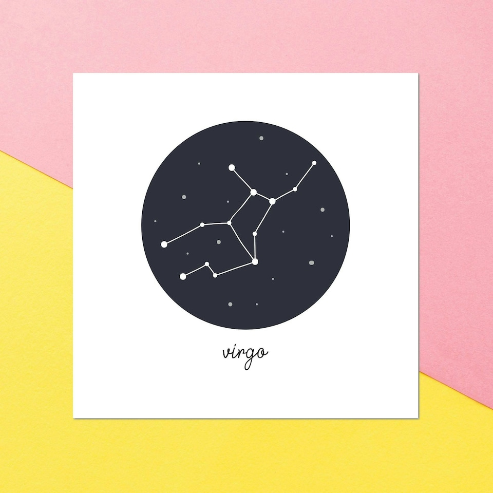 Virgo Square Greetings Card