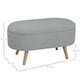 image 5 of HOMCOM Ottoman Storage Bench, Padded Bedroom Bench with Storage and Lid, Foot Stool for Hallway, Living Room, Charcoal Grey | Grey | Charcoal grey