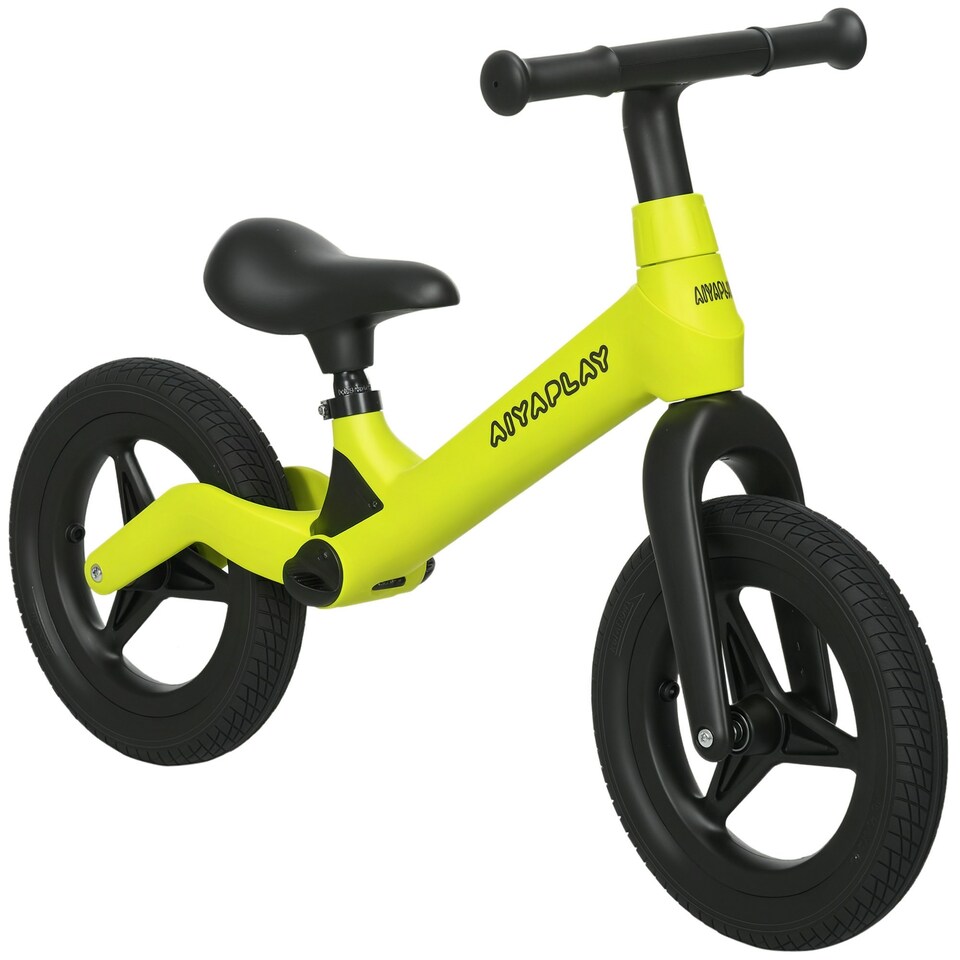 image 1 of AIYAPLAY 12" Baby Balance Bike w/ Adjustable Seat and Handlebar - Green