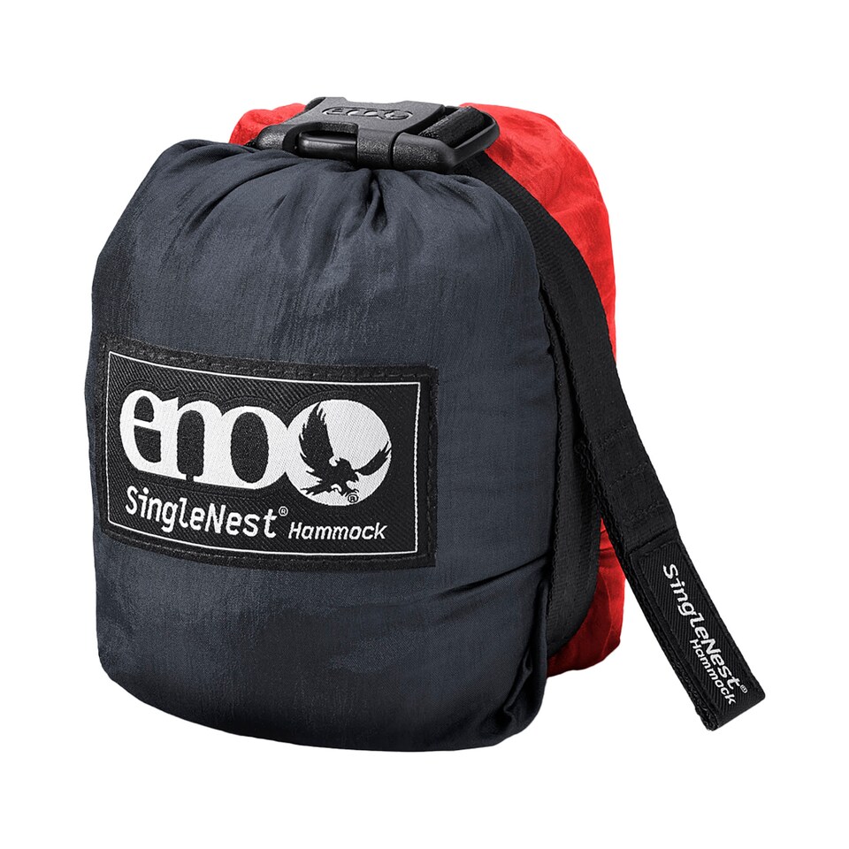 image 1 of SingleNest Hammock - Lightweight Durable Portable Camping Hammock | Red | Red | Single | 1