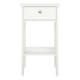 image 2 of Madrid Bedside Table with 1 Drawer in White