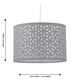 image 9 of Set of 2 Grey Laser Cut 30cm Pendant Lightshades | Grey | Large | 2