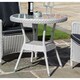 image 2 of 2 Seater Putty Grey Rattan Weave Garden Bistro Set
