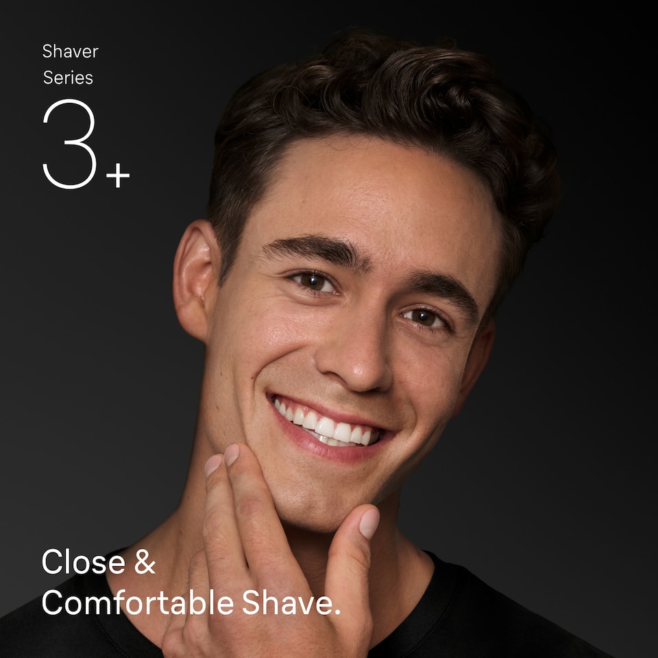 image 1 of Braun Series 3+ Electric Shaver, Dry, 3000S, Grey