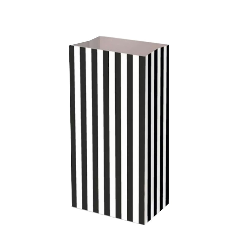 Playwrite Candy Stripe Treat Bag - Black/White - L