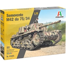 Italeri Semovente M42 da 75-34 Italian Tank Military Model Kit 14cm Long Scale 1-35
